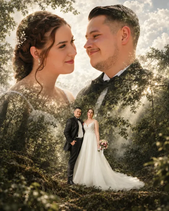 Art-Edit Franky und Angelika – künstlerische Bildmontage